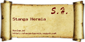 Stanga Hermia névjegykártya
